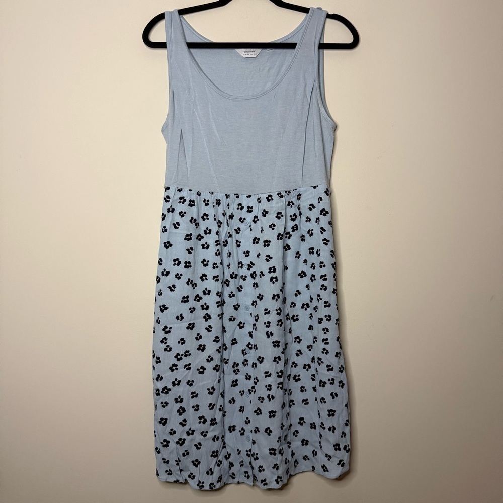 SERAPHINE Floral Maternity Nursing Breezy Summer Floral Button Front Mini Dress